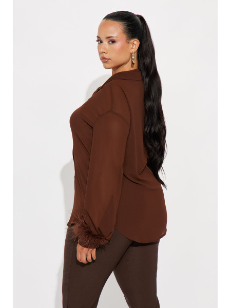 Легкість життя: Шифонова сорочка з пір'ям