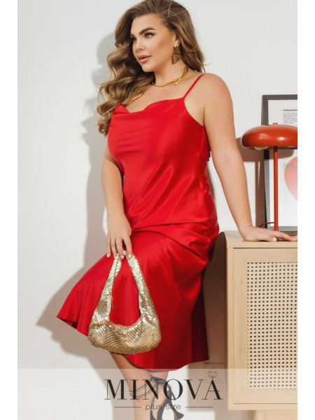 Атласна сукня комбінація 