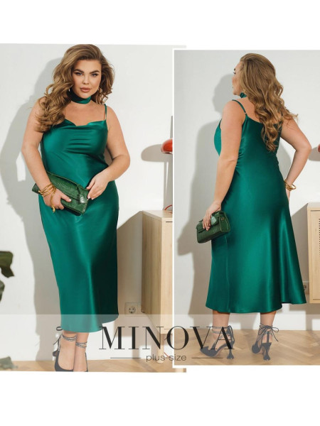 Атласна сукня комбінація 