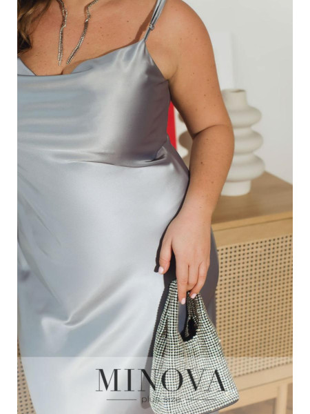 Атласна сукня комбінація 