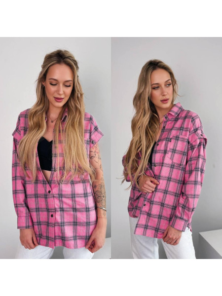 Сорочка жилет трансформер клітинка 134/5366