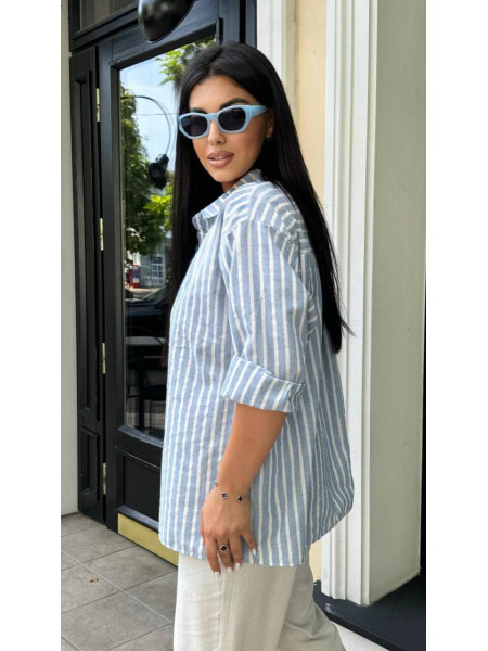 Сорочка льон смуги 