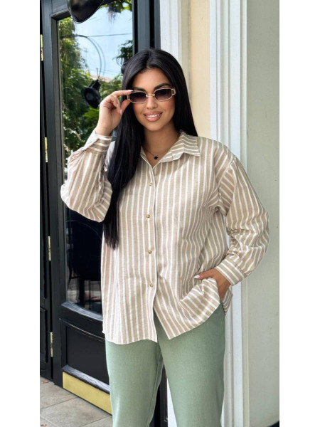 Сорочка льон смуги 