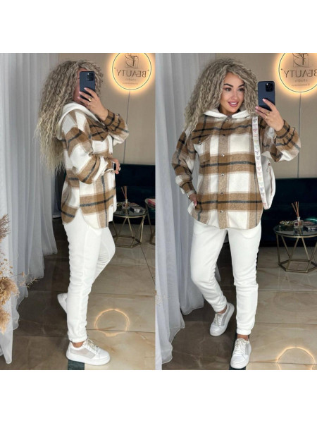 Брючний костюм сорочка клітинка 