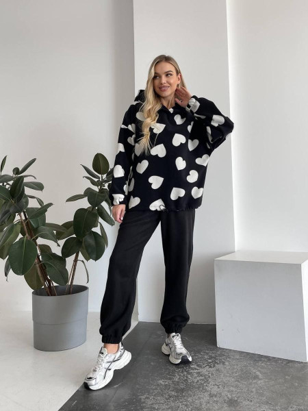 Флісовий костюм сердечки 