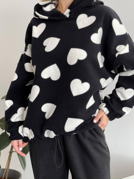 Флісовий костюм сердечки 