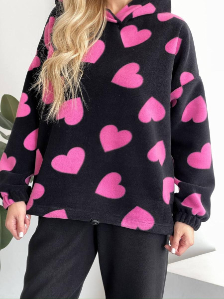 Флісовий костюм сердечки 