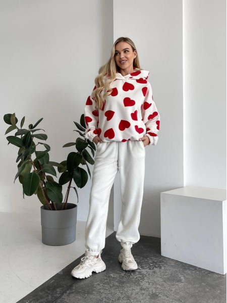 Флісовий костюм сердечки 