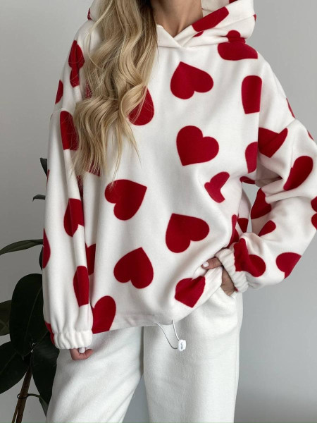 Флісовий костюм сердечки 