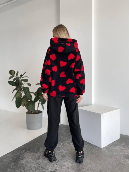 Флісовий костюм сердечки 