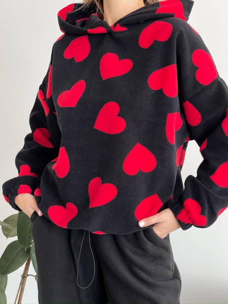 Флісовий костюм сердечки 