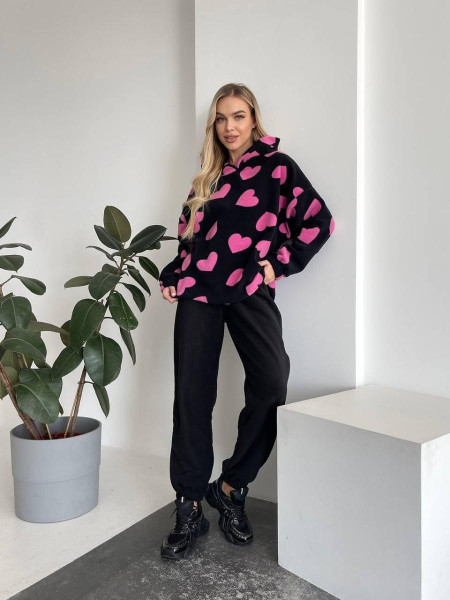 Флісовий костюм сердечки 