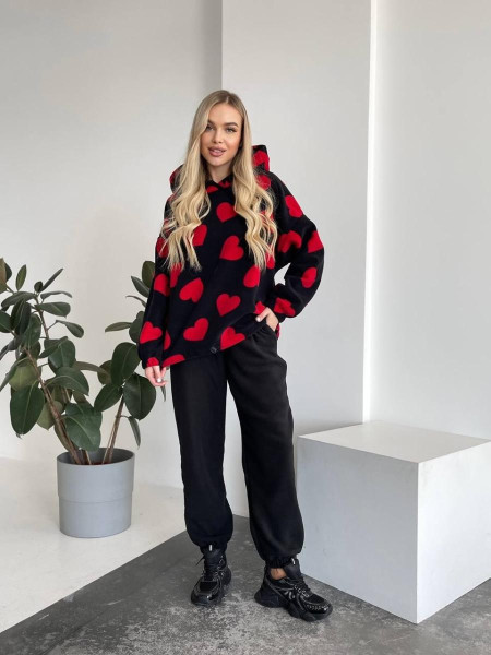 Флісовий костюм сердечки 