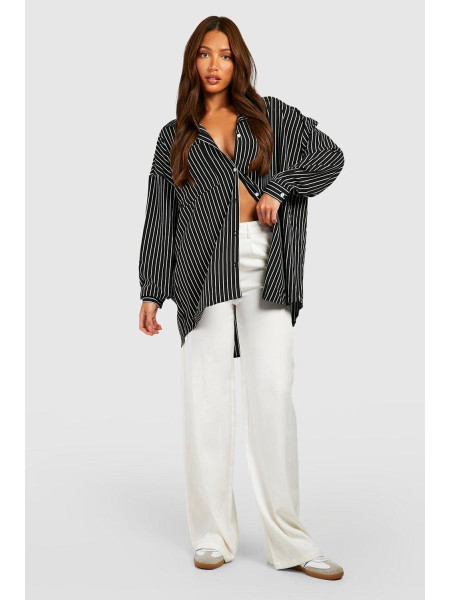 Сорочка великого розміру в смужку