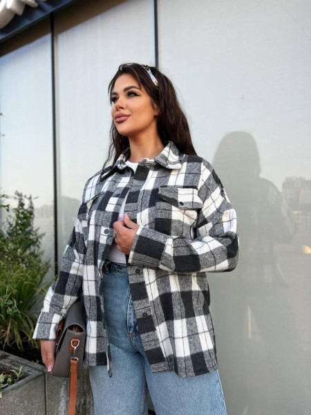 Сорочка в клітинку тепла байка 