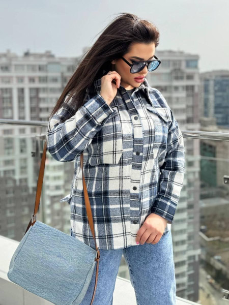 Сорочка в клітинку тепла байка 