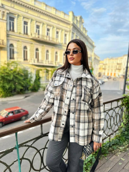 Сорочка в клітинку тепла байка 