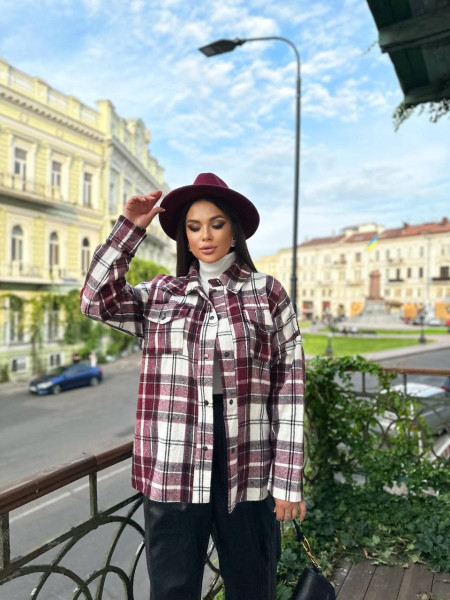 Сорочка в клітинку тепла байка 