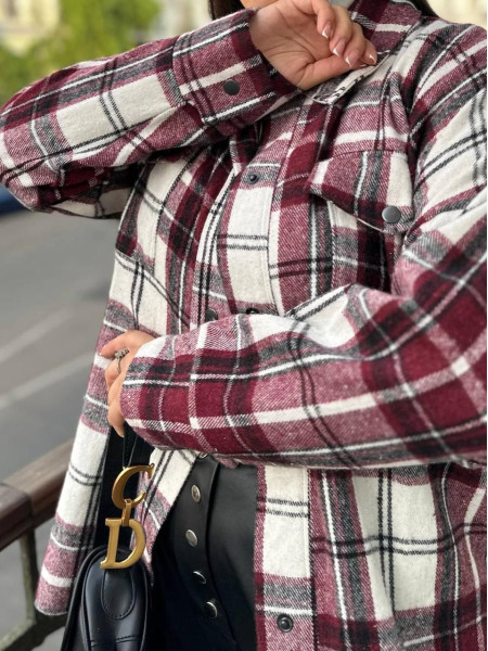 Сорочка в клітинку тепла байка 