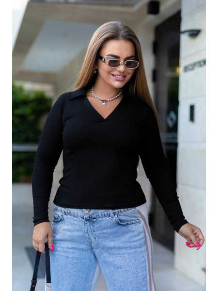 Кофта в стилі поло 