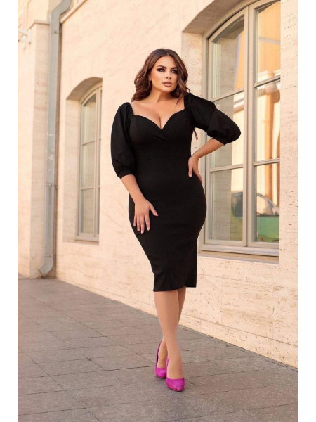 Сукня джинсова з інтигуючим декольте 