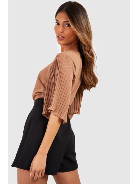 Верблюжа блуза зі складками