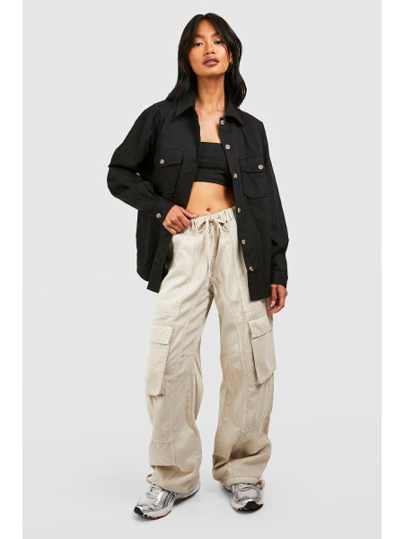 Універсальна кишенькова сорочка з довгим рукавом кольору Ecru