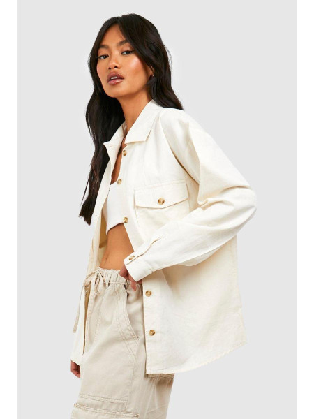 Універсальна кишенькова сорочка з довгим рукавом кольору Ecru