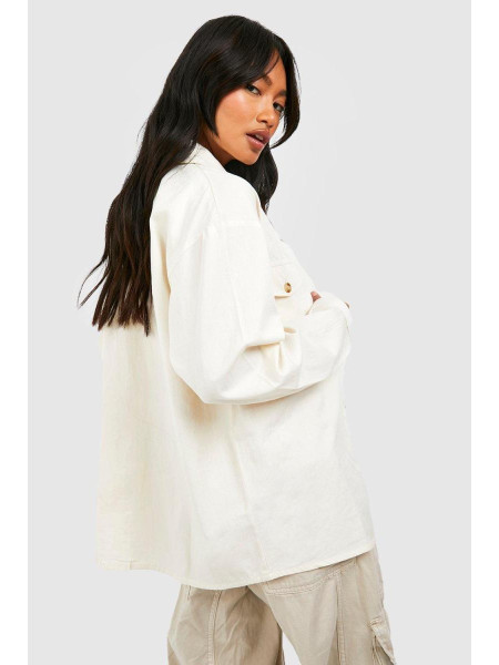 Універсальна кишенькова сорочка з довгим рукавом кольору Ecru