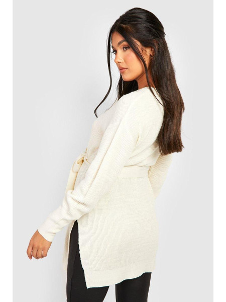 Трикотажний джемпер із зав’язкою на талії для вагітних