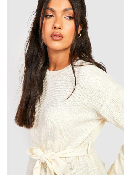 Трикотажний джемпер із зав’язкою на талії для вагітних