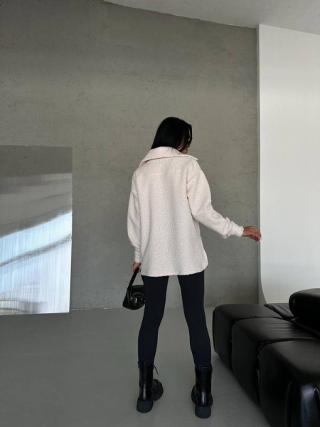 Тепленька сорочка шерсть букле барашек 