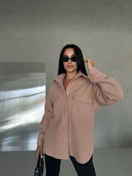 Тепленька сорочка шерсть букле барашек 