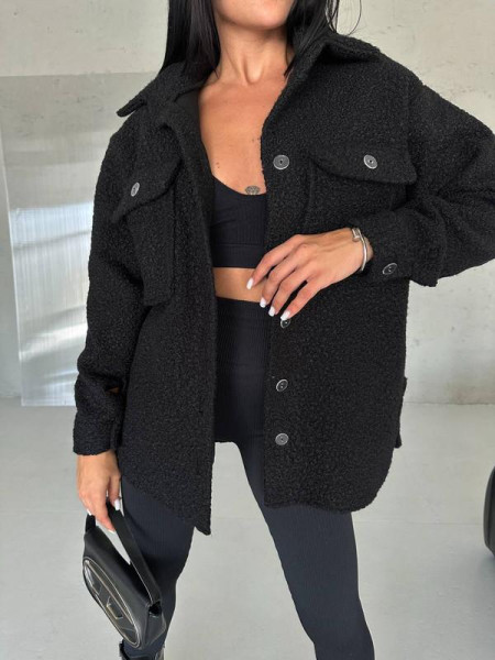 Тепленька сорочка шерсть букле барашек 