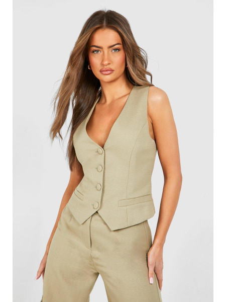 Жилет із текстурованим контурним швом