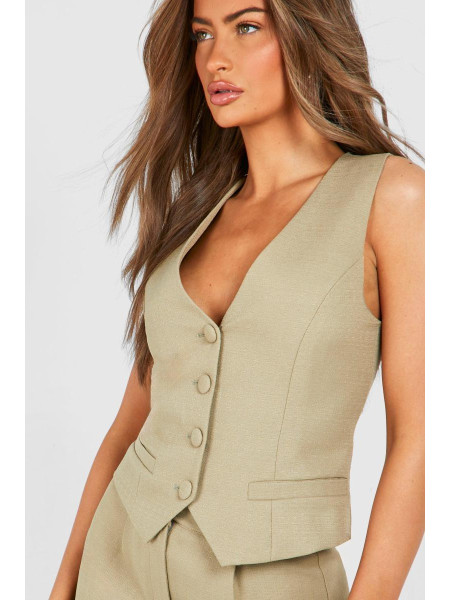 Жилет із текстурованим контурним швом