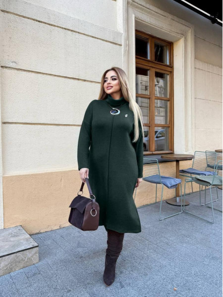 Сукня ангорова Арктика з брошкою 