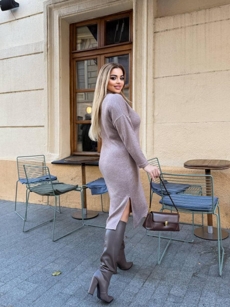 Сукня ангорова Арктика з брошкою 