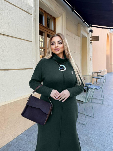 Сукня ангорова Арктика з брошкою 