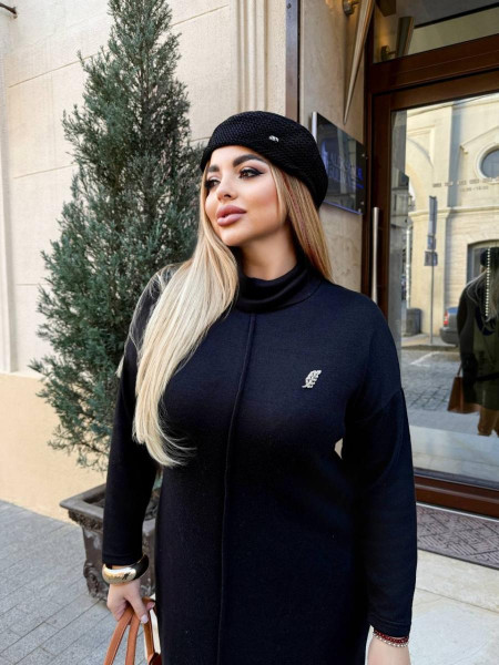 Сукня ангорова Арктика з брошкою 