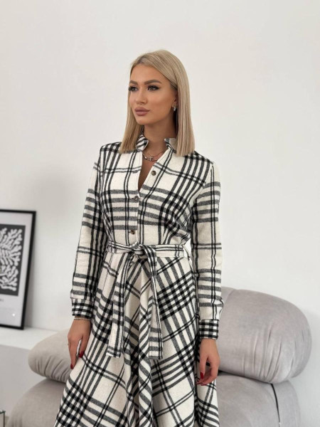 Кашемірова сукня в клітинку 