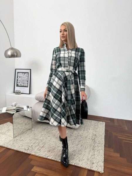 Кашемірова сукня в клітинку 