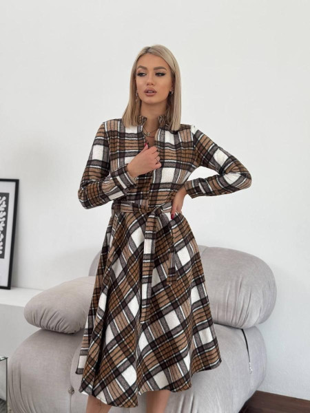 Кашемірова сукня в клітинку 