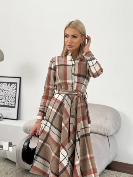 Кашемірова сукня в клітинку 