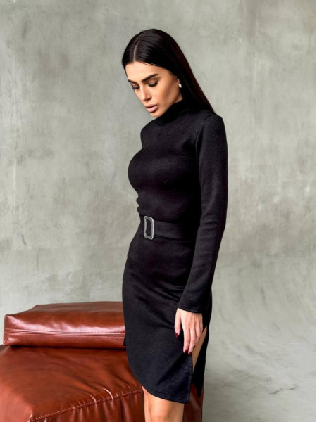 Ангорова сукня з поясом 