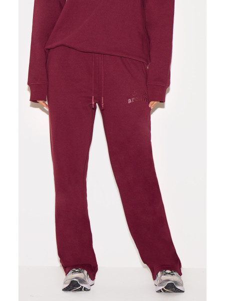 PrettyLittlething Burgundy Premium Studio Archives Прямі бігури ноги