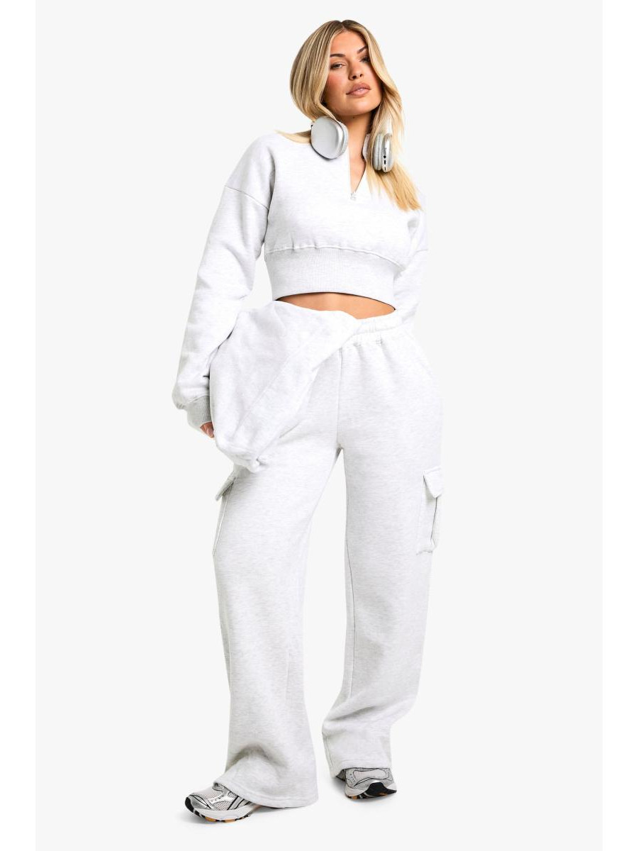 Толстовка з глибоким подолом і відкидним поясом. Прямий спортивний костюм карго