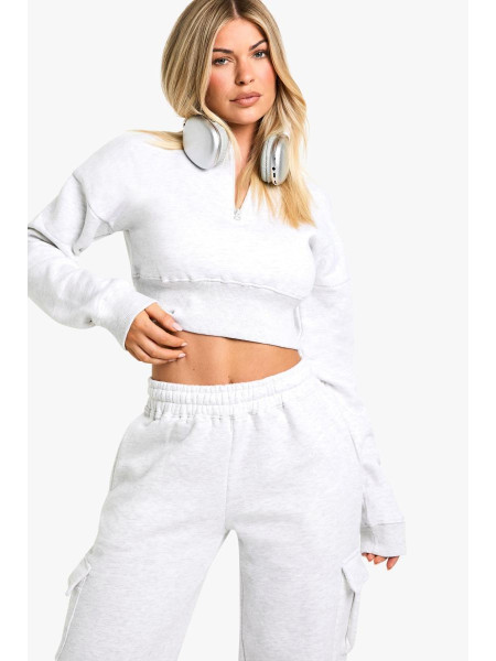 Толстовка з глибоким подолом і відкидним поясом. Прямий спортивний костюм карго