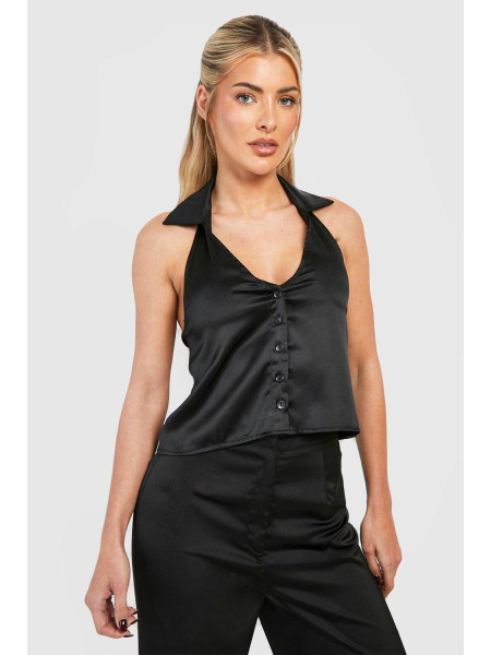 Атласна блузка кольору хакі