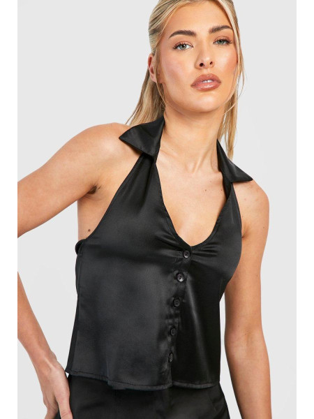 Атласна блузка кольору хакі